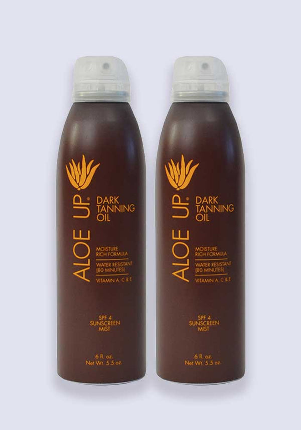 Aloe Up Dark Tanning Oil SPF 4 177ml Continuous Spray - 2 Pack Saver