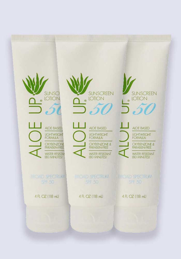 Aloe Up Sunscreen SPF 50 120ml Tube - 3 Pack Saver