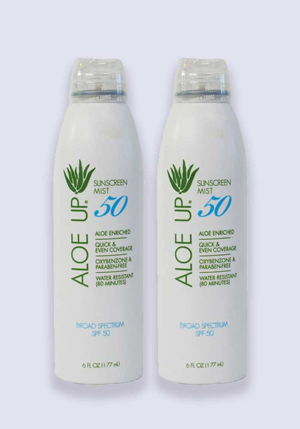 Aloe Up Sunscreen SPF 50 Continuous Spray Mist 177ml - 2 Pack Saver