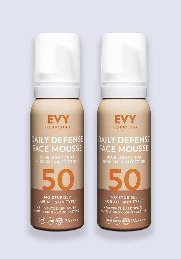 EVY Daily Defence Mousse SPF 50+ 75ml - 2 Pack Saver