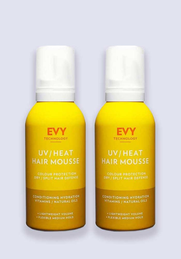 EVY UV/Heat Hair Mousse 150ml - 2 Pack Saver