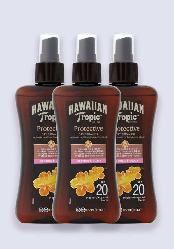 Hawaiian Tropic Protective Spray Oil SPF 20 200ml - 3 Pack Saver