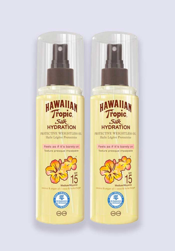 Hawaiian Tropic Silk Hydration Dry Oil Mist SPF 15 150ml - 2 Pack Saver
