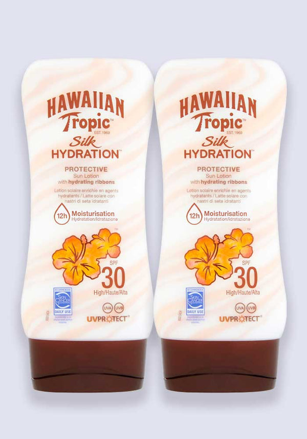 Hawaiian Tropic Silk Hydration Protective Sun Lotion SPF 30 180ml 2 Pack Saver