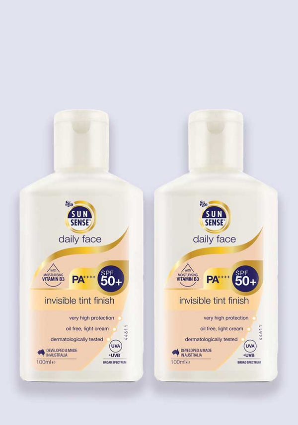 SunSense Daily Face SPF 50+ Moisturising Sunscreen 100ml - 2 Pack