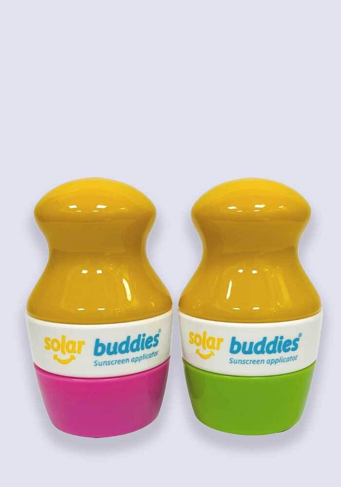 Solar Buddies Refillable Sunscreen Applicator Duo Pack Pink & Green