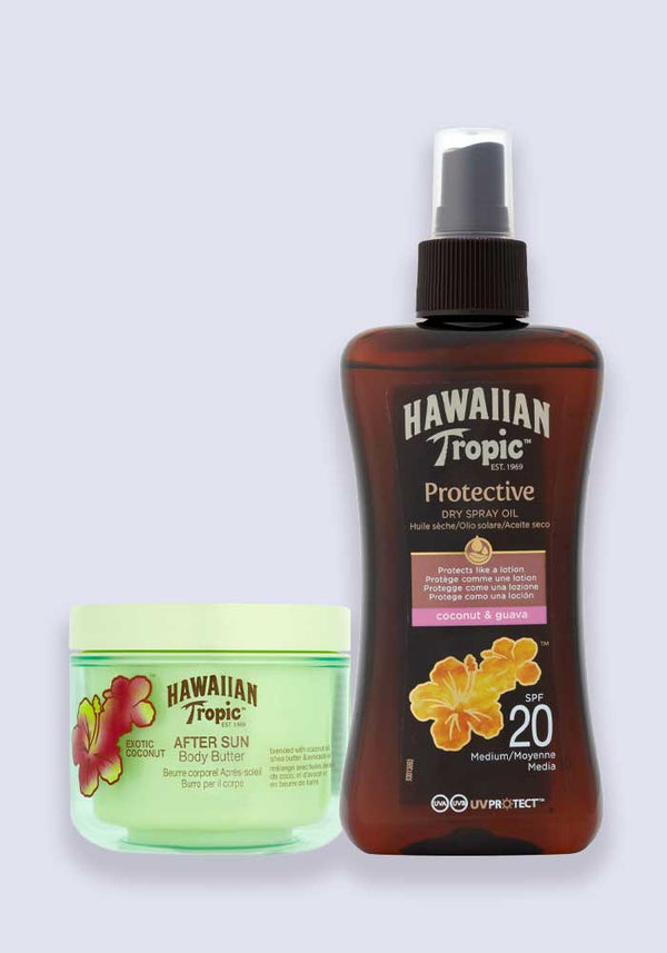 Hawaiian Tropic Protective Oil SPF 20 & Aftersun Bundle