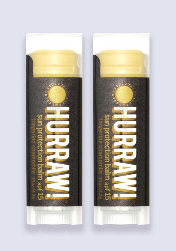 Hurraw Sun Protection Lip Balm SPF 15 4.3g (per stick) - 2 Pack