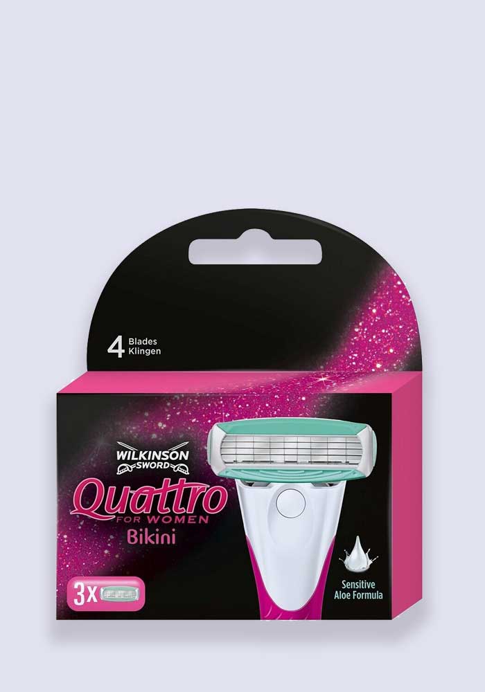 Wilkinson Sword Quattro For Women Bikini Razor Blades X3 Pack