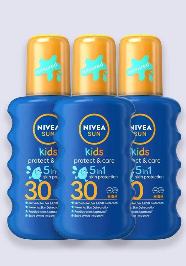 Nivea Sun Kids Protect & Care Spray SPF 30 200ml - 3 Pack Saver