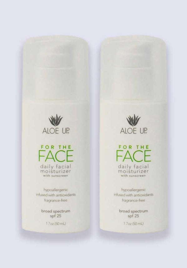 Aloe Up For The Face SPF 25 50ml Pump Bottle - 2 Pack Saver