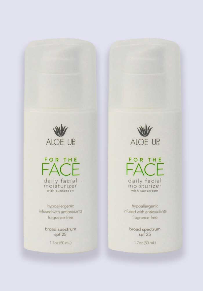 Aloe Up For The Face SPF 25 50ml Pump Bottle - 2 Pack Saver