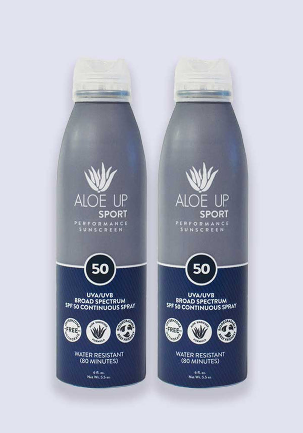 Aloe Up Sport Performance Sunscreen Continuous Spray SPF 50 177ml - 2 Pack Saver