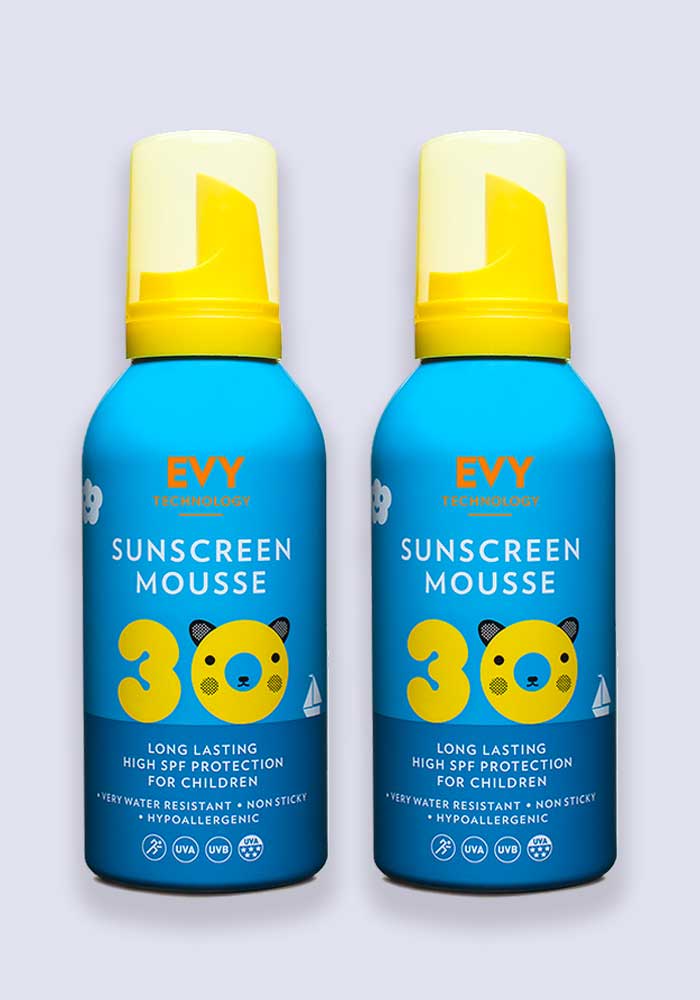 EVY Kids Sunscreen Mousse SPF 30 150ml - 2 Pack Saver
