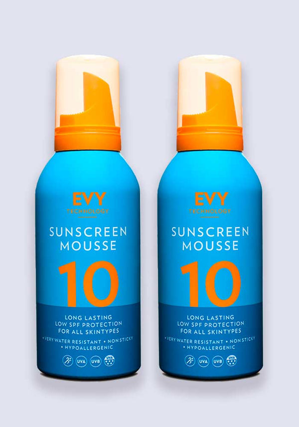 EVY Sunscreen Mousse SPF 10 150ml - 2 Pack Saver