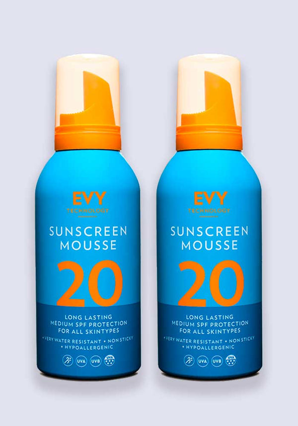 EVY Sunscreen Mousse SPF 20 150ml - 2 Pack Saver