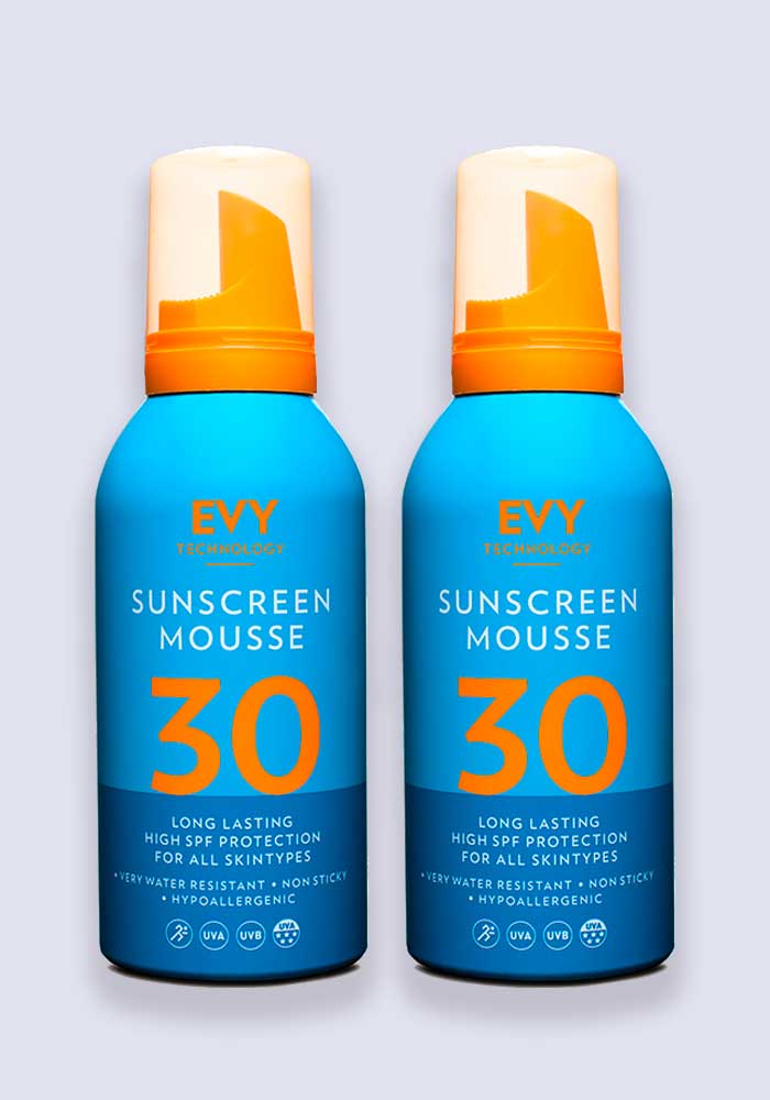 EVY Sunscreen Mousse SPF 30 150ml - 2 Pack Saver