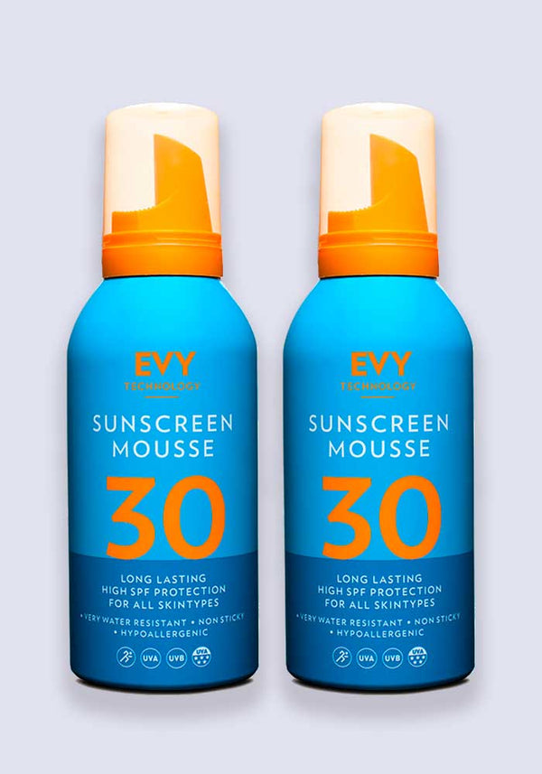 EVY Sunscreen Mousse SPF 30 100ml - 2 Pack Saver