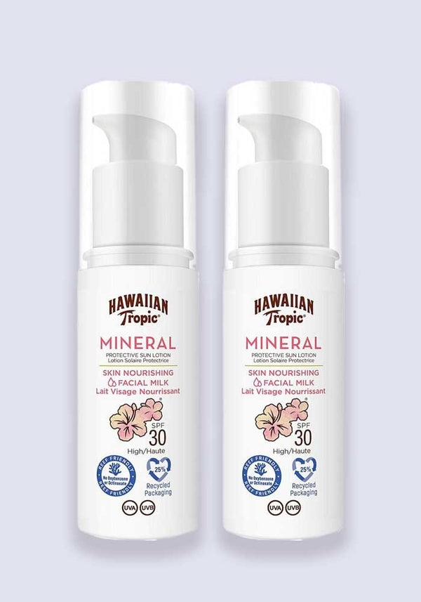 Hawaiian Tropic Mineral Facial milk SPF 30 50ml 2 Pack Saver