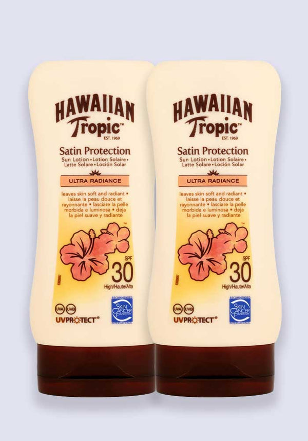 Hawaiian Tropic Satin Protection Sun Lotion SPF 30 180ml - 2 Pack Saver