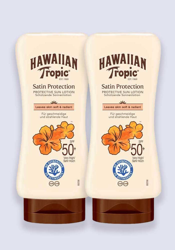 Hawaiian Tropic Satin Protection Sun Lotion SPF 50 180ml - 2 Pack Saver