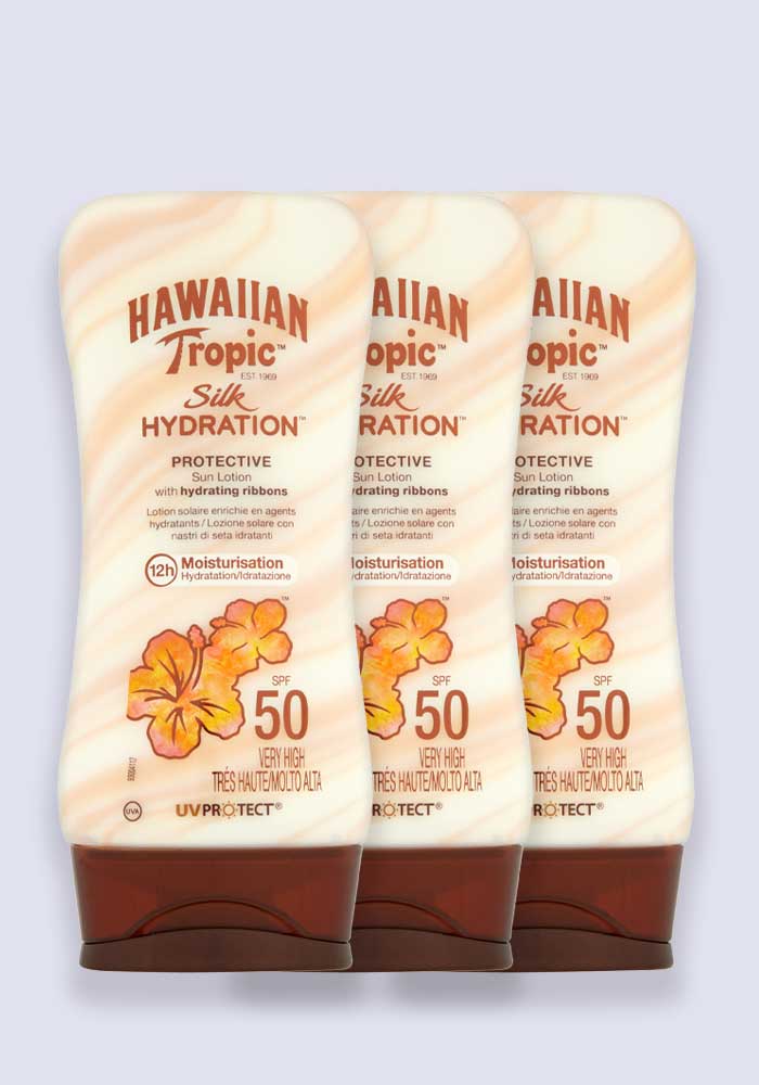 Hawaiian Tropic Silk Hydration Lotion SPF 50 180ml - 3 Pack