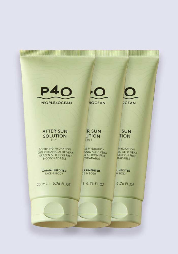 P4O People4Ocean 3-in-1 After Sun Solution 200ml - 3 Pack