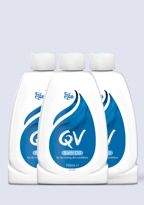 QV Bath Oil Cleanser for Dry Skin Conditions 250ml - 3 Pack Saver