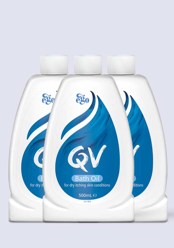 QV Bath Oil Cleanser for Dry Skin Conditions 500ml - 3 Pack Saver