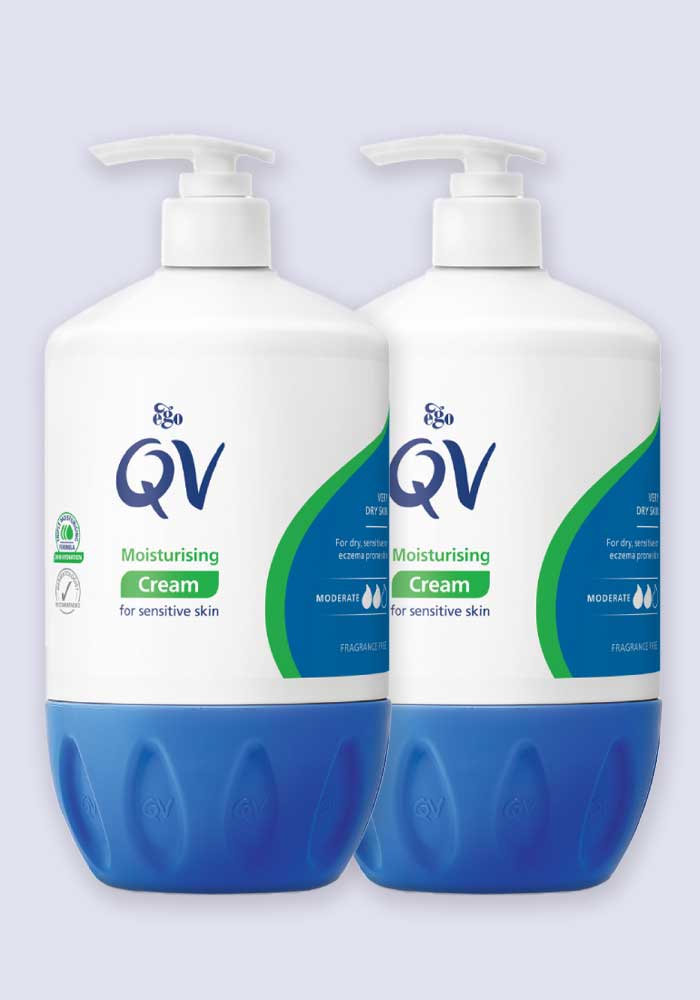 QV Cream Moisturiser for Dry Skin Conditions 1050g - 2 Pack Saver