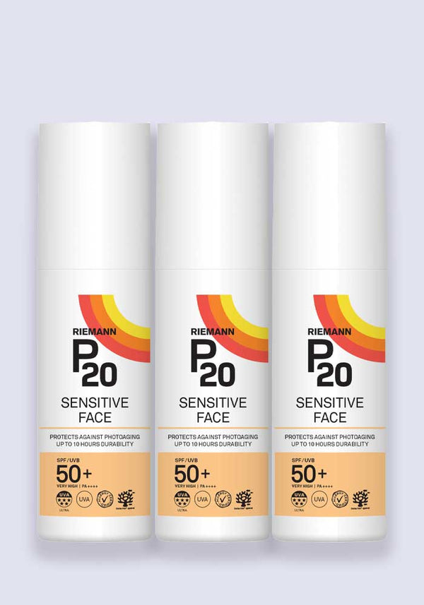 Riemann P20 Sensitive Face SPF50+ Sun Cream 50g - 3 Pack Saver