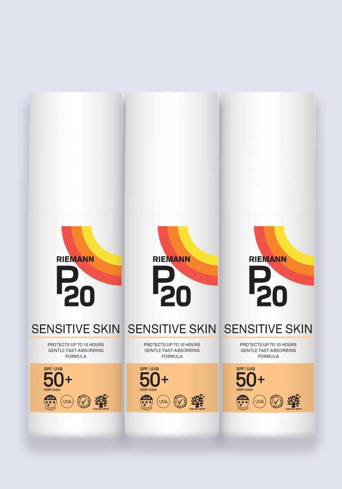 Riemann P20 Sensitive Sun Cream SPF 50+ 100ml - 3 Pack Saver