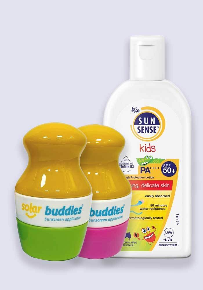 Solar Buddies Pink & Green & Sunsense Kids Lotion Bundle