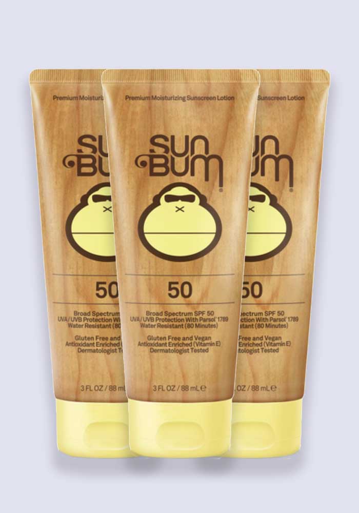 Sun Bum Original Face SPF 50 Sunscreen Lotion 88ml - 3 Pack Saver