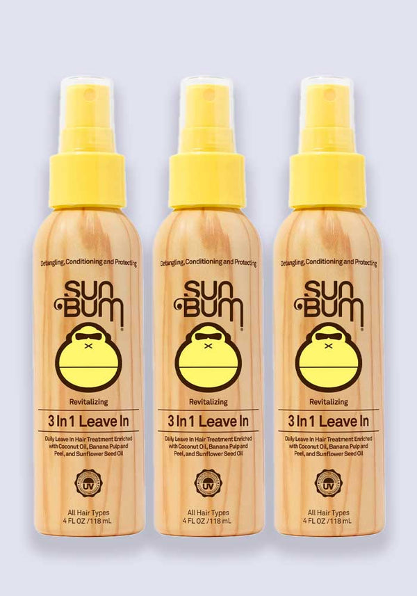 Sun Bum Revitalizing 3 in 1 Leave In Conditioner 118ml - 3 Pack Saver