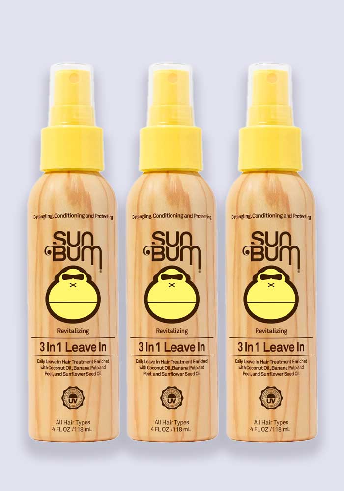 Sun Bum Revitalizing 3 in 1 Leave In Conditioner 118ml - 3 Pack Saver