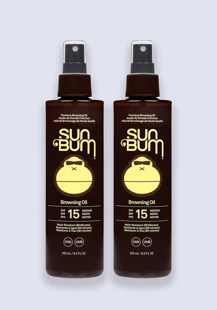 Sun Bum SPF 15 Sunscreen Tanning Oil 250ml - 2 Pack Saver