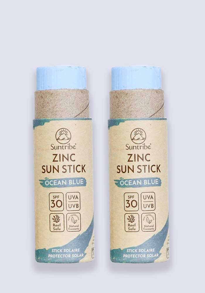 Suntribe All Natural Zinc Sun Stick Ocean Blue SPF 30 30g - 2 Pack Saver