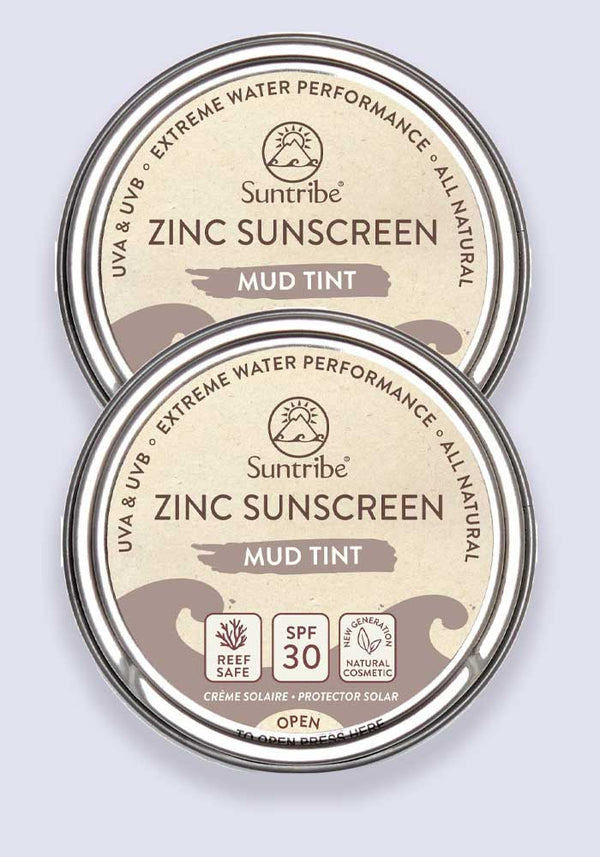 Suntribe Face & Sport Mineral Sunscreen Mud Tint SPF 30 10g - 2 Pack Saver