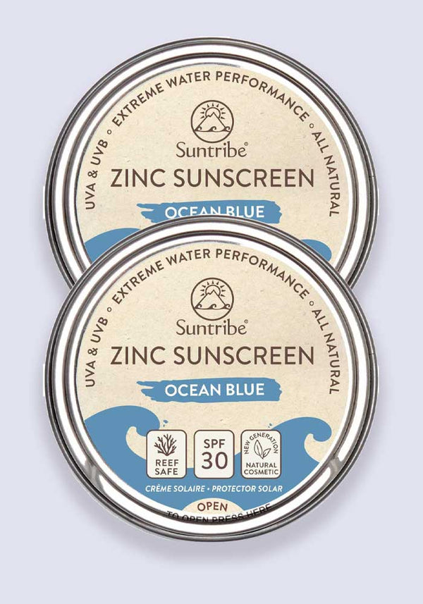 Suntribe Face & Sport Mineral Sunscreen Ocean Blue SPF 30 10g - 2 Pack Saver