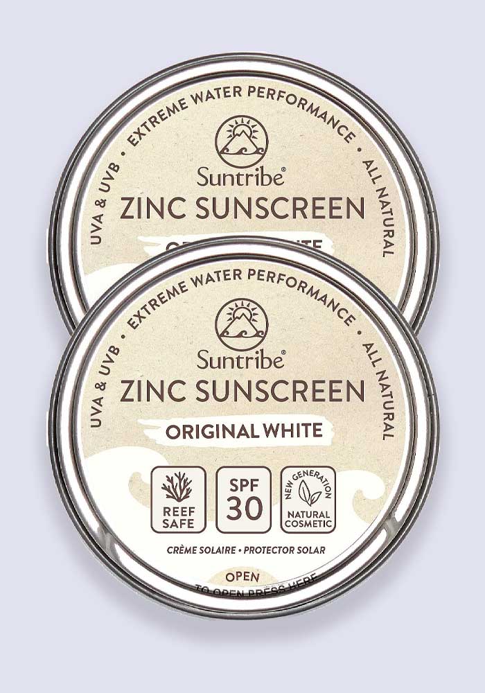 Suntribe Face & Sport Mineral Sunscreen Original White SPF 30 10g - 2 Pack Saver