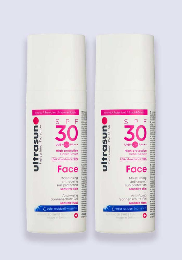 Ultrasun Face Anti-Ageing Formula Sun Protection SPF 30 50ml - 2 Pack Saver