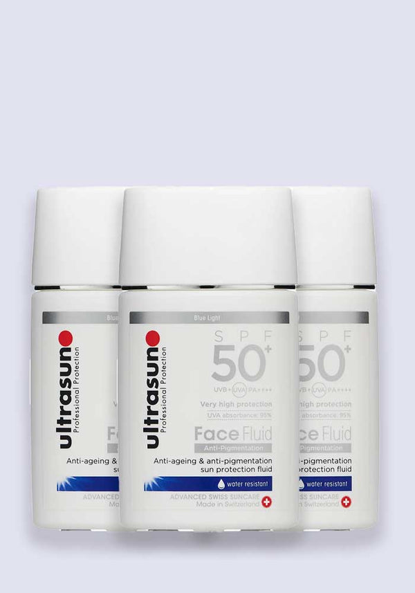 Ultrasun Face Anti Pigmentation Face Fluid SPF 50+ 40ml - 3 Pack Saver
