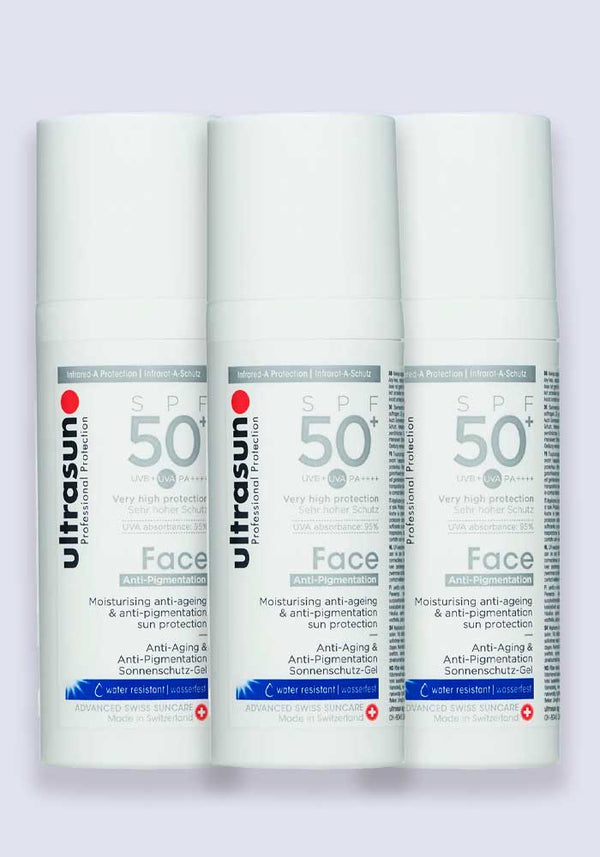 Ultrasun Face Anti-Pigmentation SPF 50+ 50ml - 3 Pack Saver