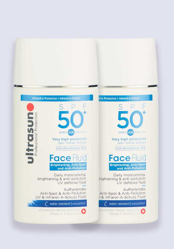 Ultrasun Face Fluid Anti-Pollution Protection SPF 50+ 40ml - 2 Pack Saver