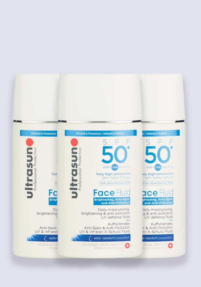 Ultrasun Face Fluid Anti-Pollution Protection SPF 50+ 40ml - 3 Pack Saver