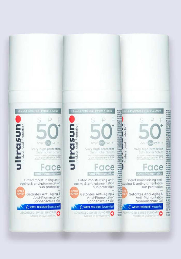 Ultrasun Face Tinted Anti-Pigmentation SPF 50+ 50ml - 3 Pack Saver
