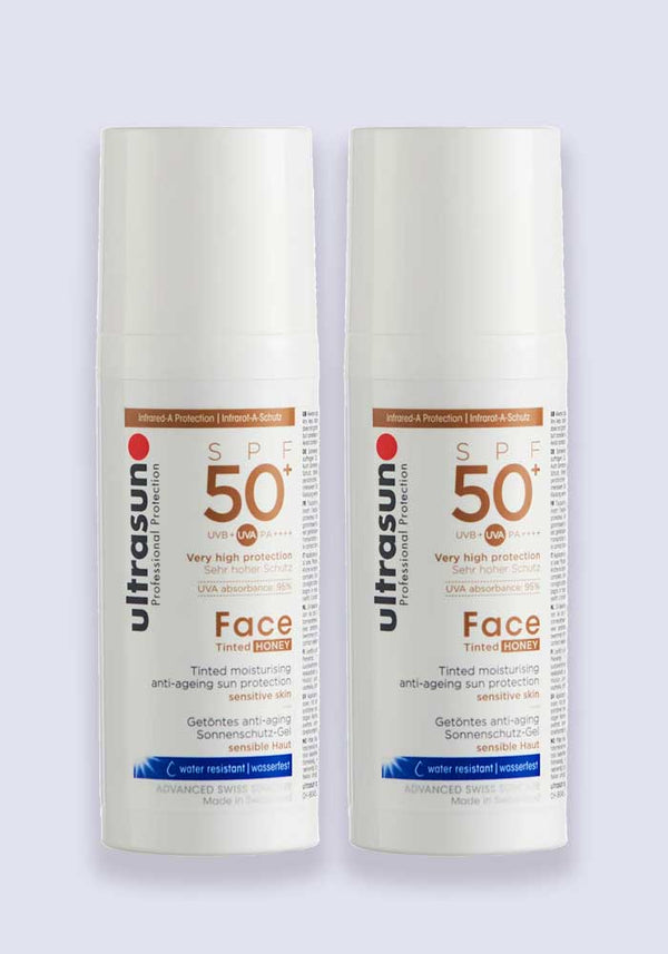 Ultrasun Face Tinted Honey Anti-Ageing SPF 50+ 50ml - 2 Pack Saver