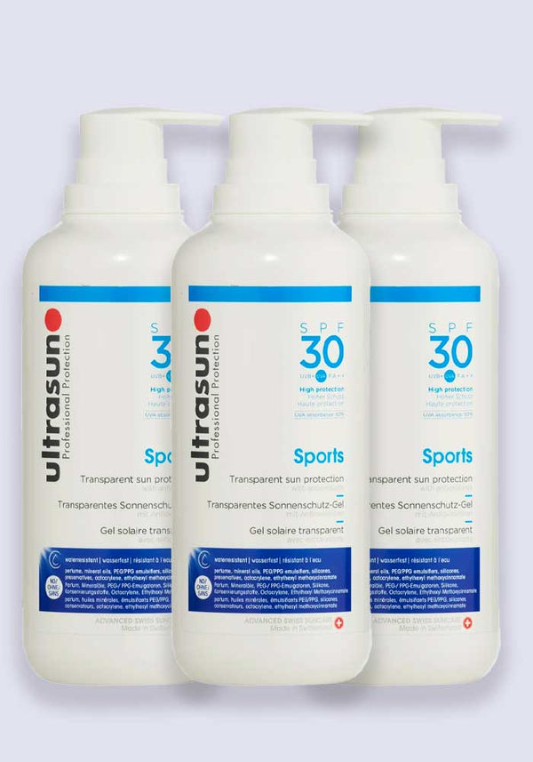 Ultrasun Sports Gel SPF 30 400ml - 3 Pack Saver