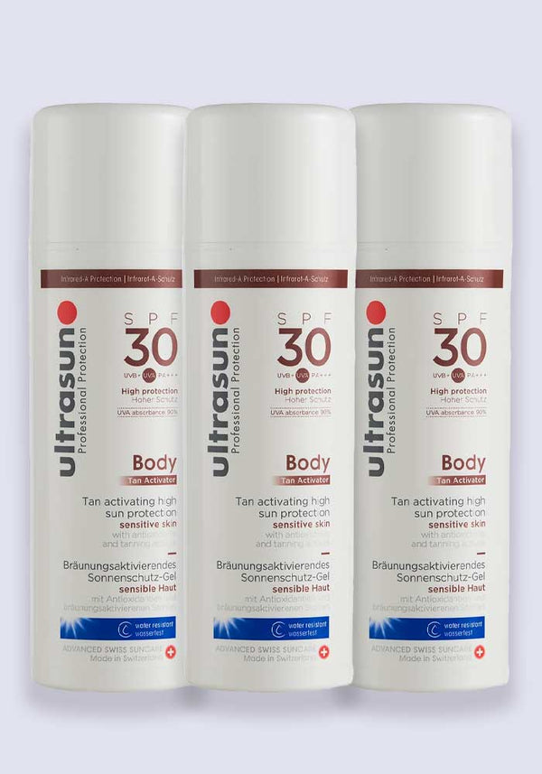 Ultrasun Tan Activator for Body SPF 30 150ml - 3 Pack Saver